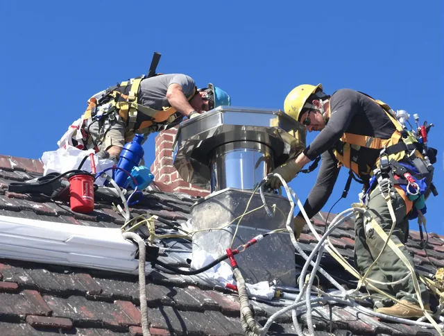 Protective chimney cap installed by Perris Chimney Sweep in Perris, CA