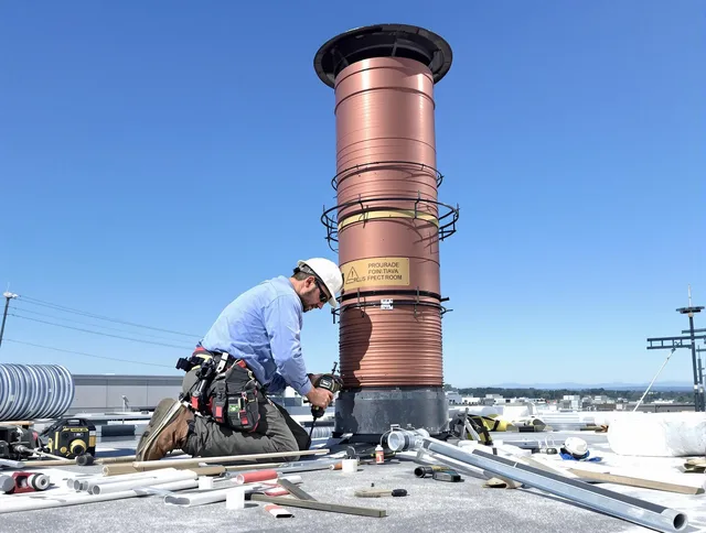 Installed chimney liner by Perris Chimney Sweep in Perris, CA
