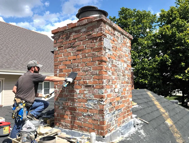 Completed chimney rebuild by Perris Chimney Sweep in Perris, CA