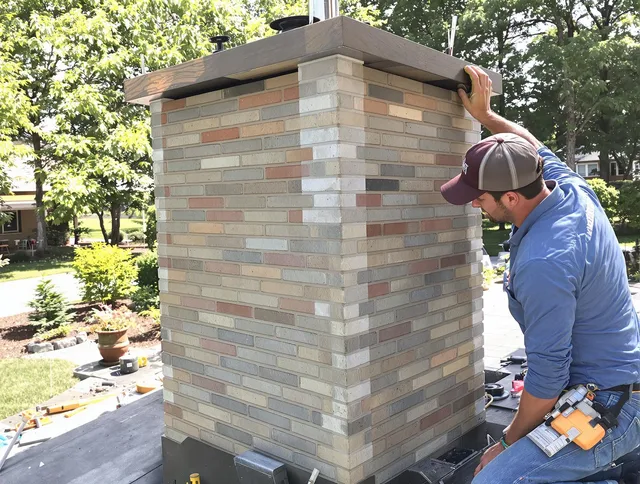 Perris Chimney Sweep completing a modern chimney remodel in Perris, CA