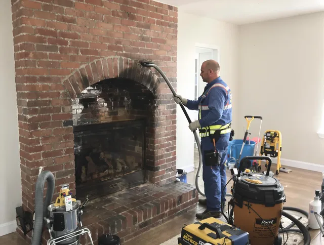 Perris Chimney Sweep expert performing detailed chimney sweep in Perris, CA