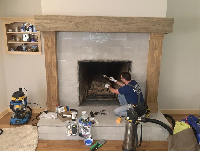 Detailed creosote removal process by Perris Chimney Sweep in Perris, CA