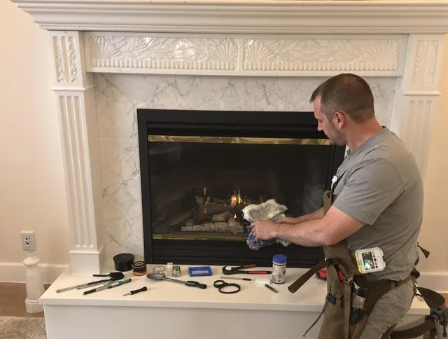 Perris Chimney Sweep performing fireplace maintenance in Perris, CA