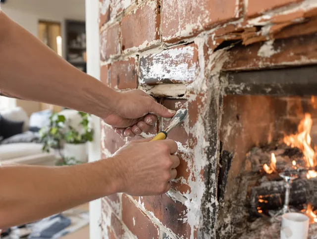Routine fireplace repair by Perris Chimney Sweep in Perris, CA