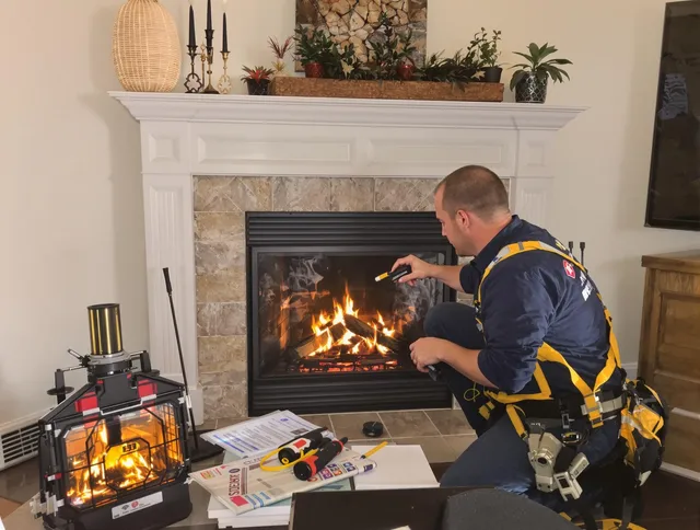 Safety-focused fireplace inspection by Perris Chimney Sweep in Perris, CA