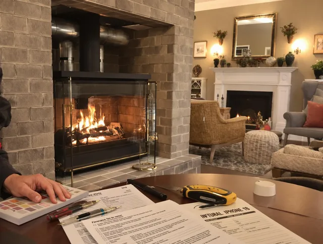 Perris Chimney Sweep verifying fireplace safety measures in Perris, CA